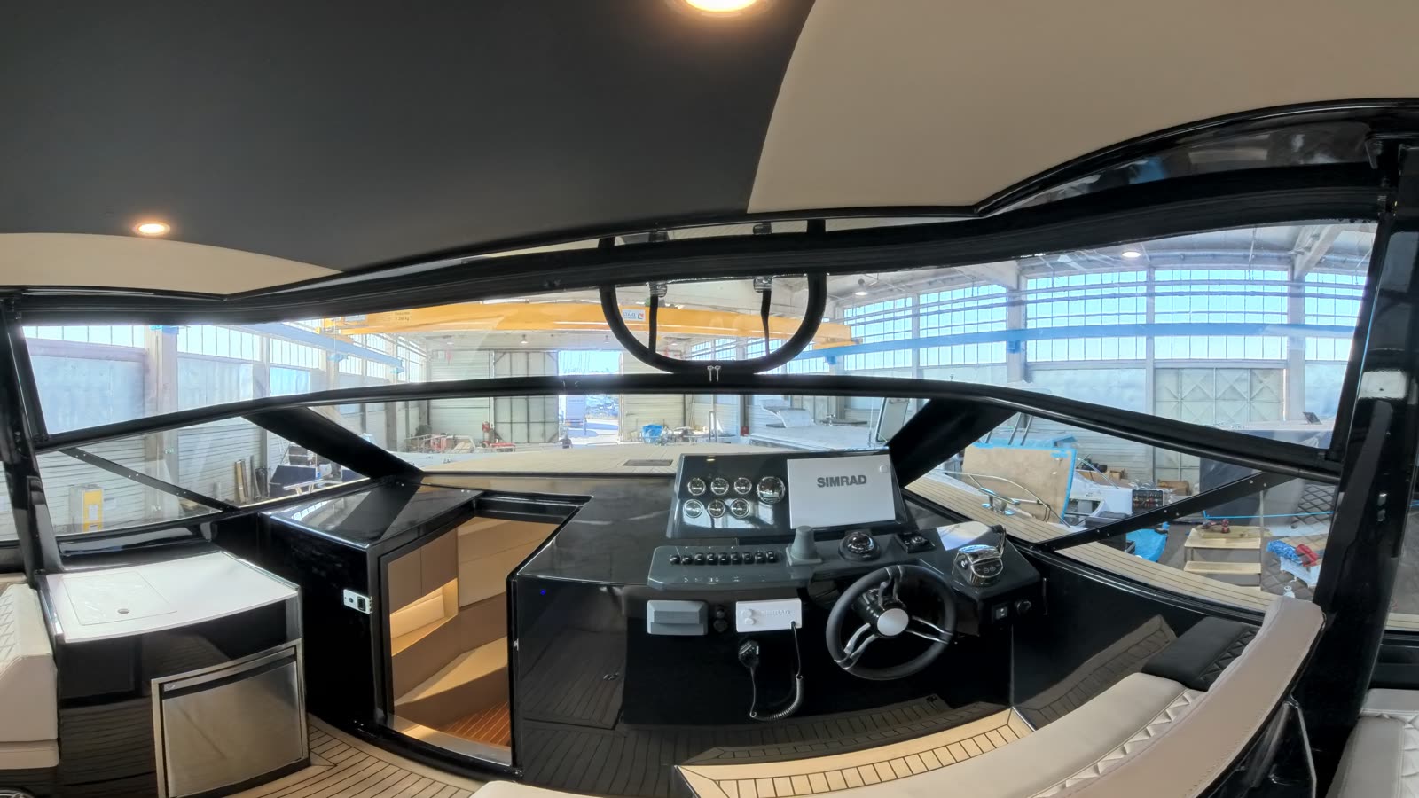 The helm of the C38 Open